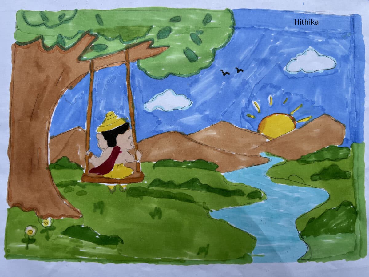 Hithika's artwork